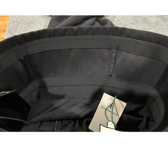 Tuckernuck Strapless Black Noir Crepe Marin Formal Midi Dress Medium New w/ Tags - Picture 13 of 15